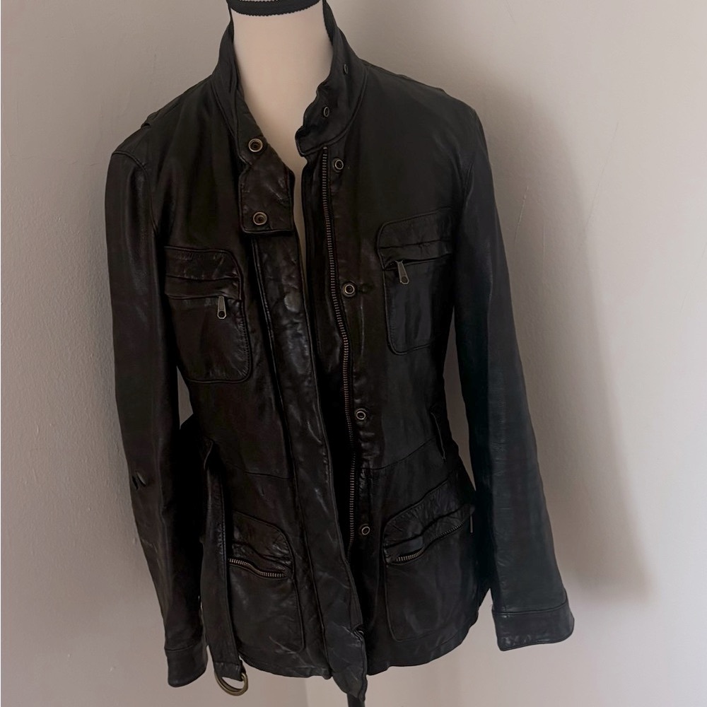 Women's Gap Black Leather Jacket - 2010
